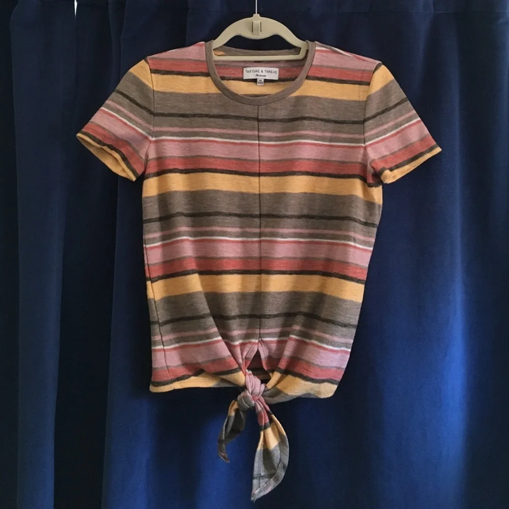 Madewell | Stripe Tie-Waist Tee - Picture 2 of 7
